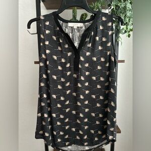 Women’s Loft charcoal floral‎ tank, size petite extra small